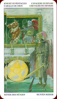 Таро Мир Духов (Tarot of the Spirit World) 33_Minor_Discs_Knight