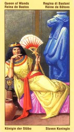 Таро Вечности Фараона Рамзеса - (Ramses: Tarot of Eternity). Галерея и значение карт 76_Minor_Wands_Queen